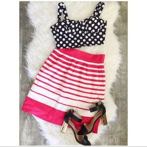 Banana Republic Linen striped A line skirt Sz. 0